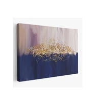 Mavi ve Gold'un Uyumu Modern Kanvas Tablo-5045