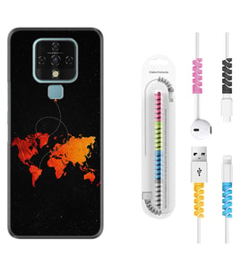 Tecno Camon 16 18P Pova 3 Pova Neo Kılıf Kablo Koruma Spiral Silikon İz Bırakan Uçak 1778