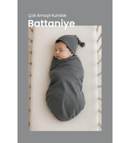 Birinci Sınıf Pamuklu Çok Amaçlı Kundak/battaniye (ANTRASİT)