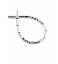 Hematit Doğal Taş Parlak Gümüş Silindir Kesim 4x13mm Dizi [AA]