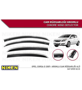 Opel Corsa D Cam Rüzgarlığı Kromlu 2007 / 2015 Niken