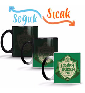 Harry Potter The Green Dragon Sihirli Kupa Bardak Porselen