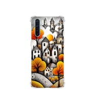 PrintiFy Oppo A91 ile Uyumlu Düşlerin Dansı Serisi Göçebe Şatolar Tasarımlı Uv Baskılı Köşe Korumalı Antişok Kılıf