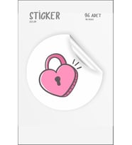 Sevgili Kalp Temalı Sticker Seti 96'li Etiket 2 Sayfa