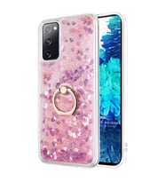 Microsonic Samsung Galaxy S20 FE Kılıf Glitter Liquid Holder Pembe