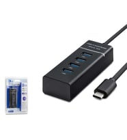 Hadron HD144 Type-C 3.1 - 4xUSB 3.0 Type-C Çoklayıcı - Siyah