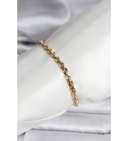 14K Gold Renk Kaplama Burgu Zincir Model CM Kadın Bileklik