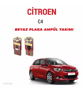 CİTROEN C4 PLAKA AMPÜL SET BEYAZ ARIZA IŞIĞI YAKMAZ(CANBUS)