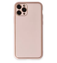 Iphone 11 Kılıf Coco Deri Silikon Kapak - Pudra