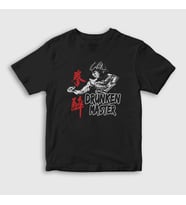 Presmono Unisex Çocuk Siyah Drunken Master Jackie Chan T-Shirt 331882tt