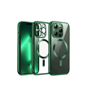 Apple iPhone 12 Pro Kılıf Kross Magneticsafe Kapak - Koyu Yeşil