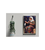 Postera Jina Bi Teşî - Teşili Kadın Çerçeveli Posteri (32X47 cm ÇERÇEVELİ) (Siyah-Gri)