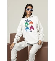 The Beatles 1967 Baskılı Unisex Oversize Müzik Grubu Hoodie