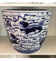 Bleu Blanc Dragon Desen Saksı