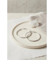 316L Çelik Gümüş Renk 36 mm Halka Küpe