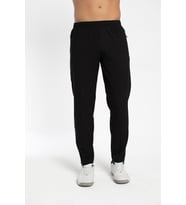 Crozwise 2206 Erkek Lycra Armüllü İnce Kumaş Astarsız Günlük Spor Pantolon (Siyah)