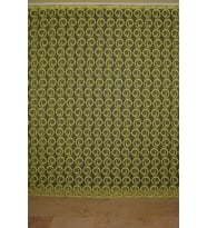 VAKKO  MODEL YEŞİL RENK İP PERDE HAZIR DÜĞMELERİ DİKİLMİŞ İP PERDE 300*270 cm