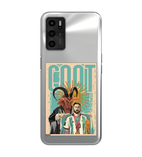Oppo A16 Uyumlu Lionel Messi Desenli Şeffaf Telefon Kılıfı