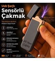Hemen Kargo Kişiye Özel Çift Yön Baskı Seçeneğiyle Usb Şarjlı Çakmak