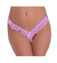 ASM0226 Bayan Pembe Dantel HalkalıFırfır Özel String