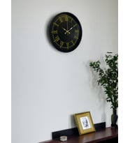 36 Cm Siyah Dekoratif Duvar Saati (Standart)