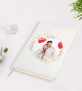 Kendin Tasarla Cilt Bezi Kapaklı Defter-1 (Beyaz)