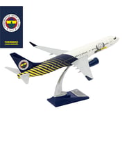 Zekupp Boeing 737-800 1/100 Ölçek Fenerbahçe Lisanslı Çizgili Tasarım Maket Uçak  (UCK0188)
