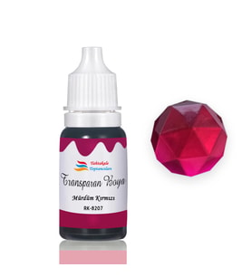 Epoksi Reçine Transparan Boya Pigment Şeffaf Epoksi Boyası 20 ML  Mürdüm Kırmızı - 8207