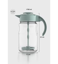 Renga Spiro 1700 ml Pudra Kapaklı Cam Karıştırma Sürahisi 111030 (Yeşil)
