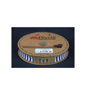 Biye Kalın Çizgili Katlı F04 Lacivert 2 Cm 25 Metre %65 Koton %35 Polyester