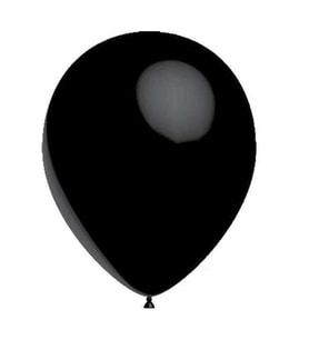 BALON METALİK DÜZ 5 İNC SİYAH PK:100-