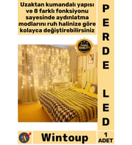 #Led Dekor 8 Fonksiyonlu Peri Perde Led Uzaktan Kumandalı Günışığı Perde Peri Led 3 mt x 3 mt