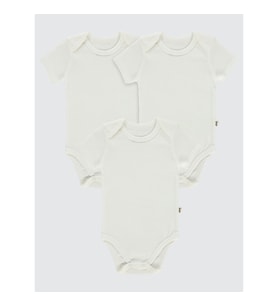 Civil Baby Bebek 3'lü Çıtçıtlı Badi 3-9 Ay Beyaz