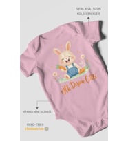 İlk Dişim Çıktı Kısa Kollu Bebek Body %100 Pamuk