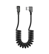 Mcdodo Ca7300 3A 1,8Mt Qualcomm Spiral Işıklı Iphone Lightning Şarj Data Kablosu Siyah