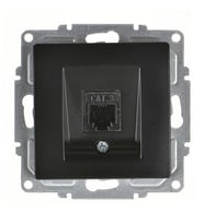 Visage Nümeris Telefon Prizi (Cat3), Metalik Siyah, Mekanizma 01283400-157120 (Beyaz)