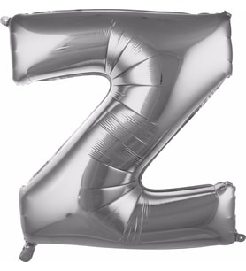 Pazariz  Balon Z Harf 76 cm Gümüş Folyo Balon 34 Inc