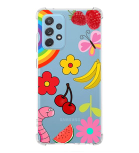 PrintiFy Samsung Galaxy A72 Uyumlu Water Color 5 Baskılı Şeffaf Köşe Korumalı Antişok Kılıf