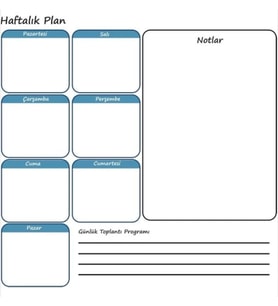 Haftalık Plan 56x70cm Sihirli Tahta Akıllı Kağıt Tahta  + kalem