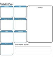 Haftalık Plan 56x70cm Sihirli Tahta Akıllı Kağıt Tahta  + kalem
