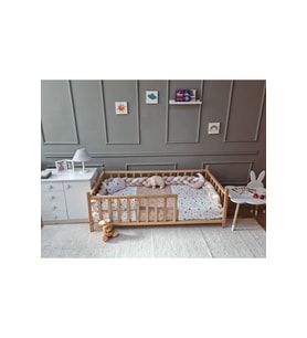 Montessori Bebek Yatak Uyku Seti (Kahverengi)