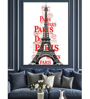 Paris Eiffel Kulesi Posteri Dekoratif Kanvas - Mdf Ahşap Tablo