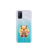 Oppo A72 ile Uyumlu Splash Kapibara Tasarımlı Şeffaf Silikon Kılıf