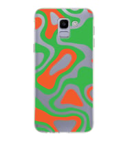 Samsung Galaxy J6 Kapak Renkli Desen Tasarımlı Şeffaf Silikon Kılıf