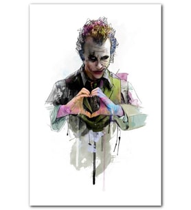 Cakatablo Joker Eli İle Kalp Yapmış MDF Tablo