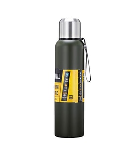 304 L Çelik 1000 ml Yeşil Kamp Piknik Termos Tutmalı Termos cin492ys