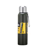 304 L Çelik 1000 ml Yeşil Kamp Piknik Termos Tutmalı Termos cin492ys