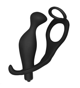 LilituShop Penis Halkalı Titreşimli Anal Penetratör Plug Masturbatör