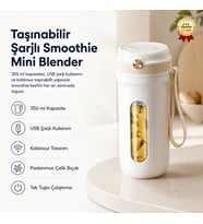 Taşınabilir Şarjlı Smoothie 350ml USB Şarjlı Kablosuz Mini Blender