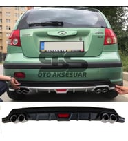 Hyundai Getz Difüzör Arka Tampon Eki 4 Egzoz Çıkışlı Siyah